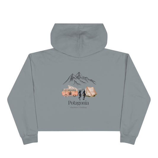 Potagonia Big Ass Campfire Two Girls Cropped Hoodie