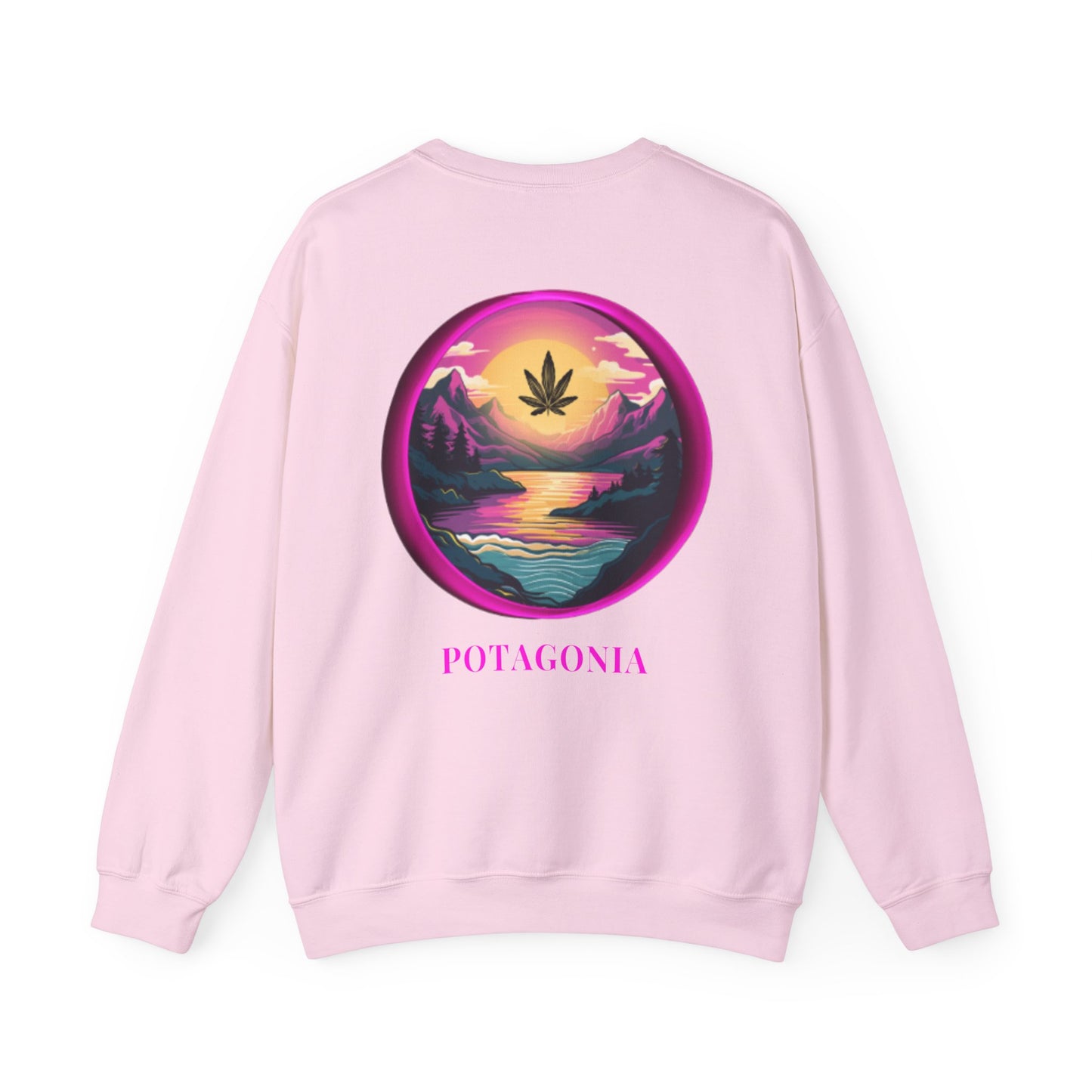 Potagonia Big Ass Campfire Unisex Pink Moon Heavy Blend™ Crewneck Sweatshirt