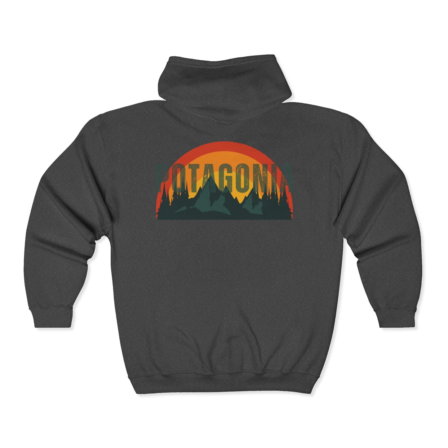 Potagonia Hooded Sweatshirt  Mountain Rise Unisex Heavy Blend™ Full Zip Hooded Sweatshirt