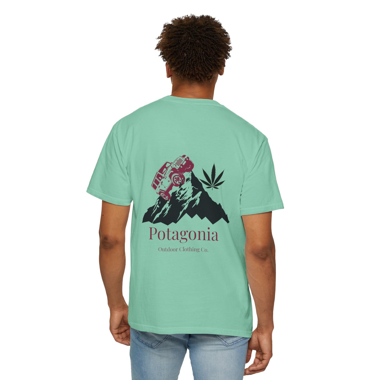 Potagonia Rung-Spun Cotton Jeep Climb Unisex Garment-Dyed T-shirt