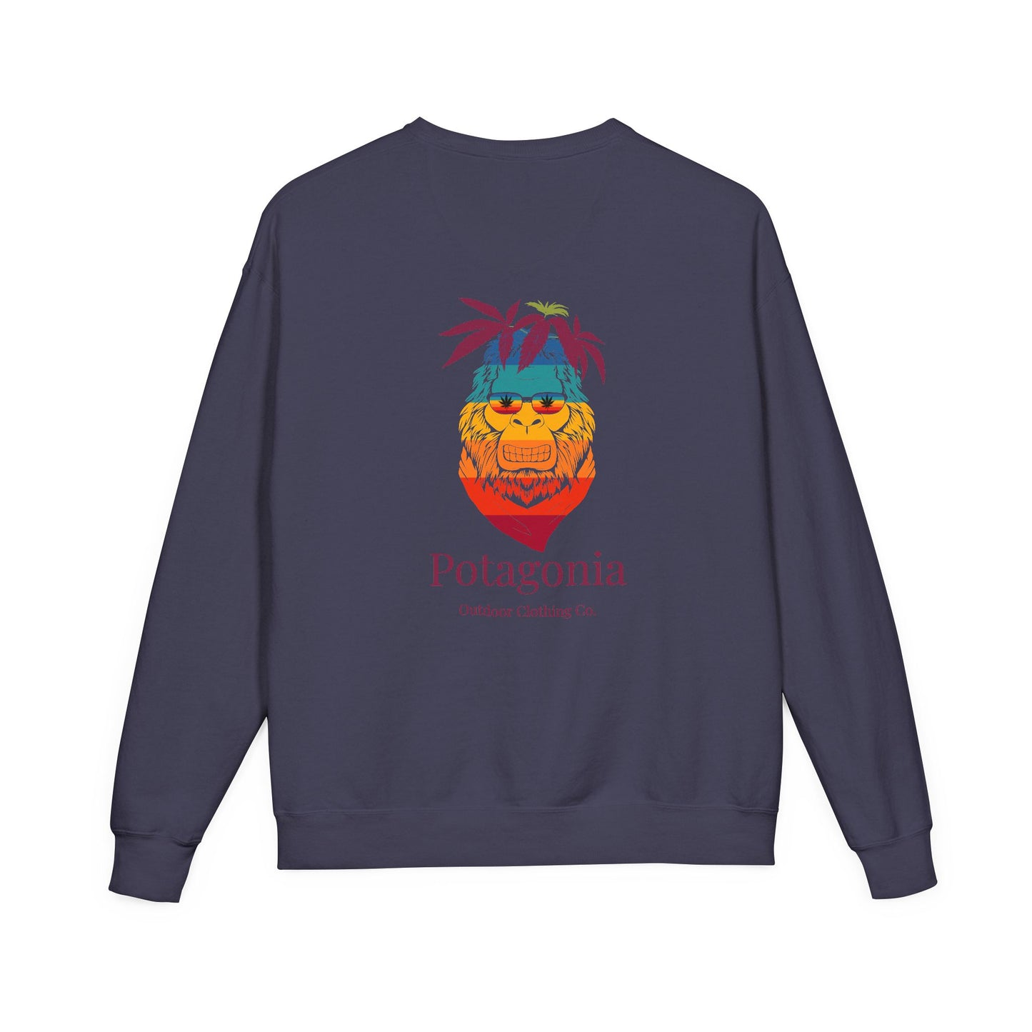 Potagonia Big Ass Camp fire Sunrise Meh-Teh Sweatshirt Unisex ComfortWash® Garment Dyed Crewneck Sweatshirt