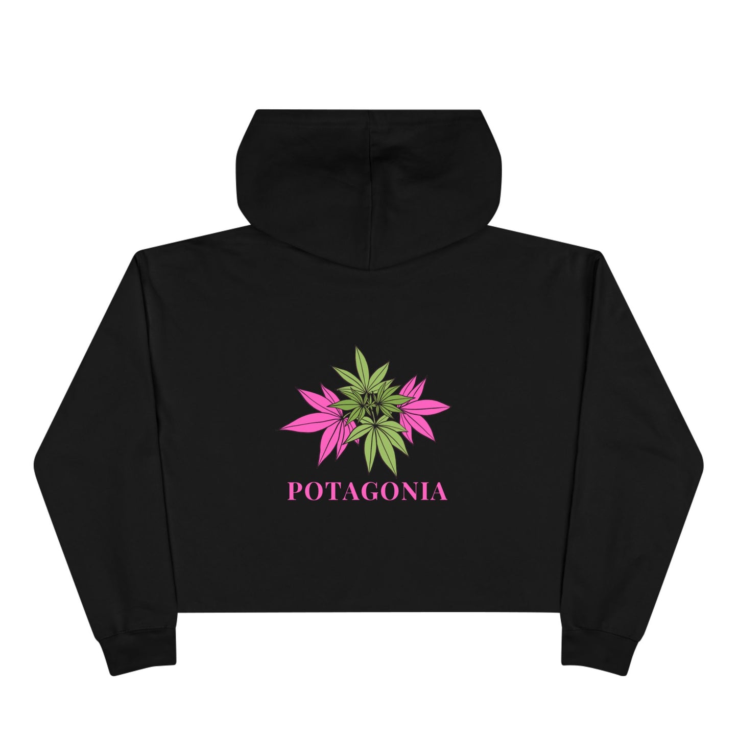 Potagonia Big Ass Campfire Pink Weed Crop Hoodie