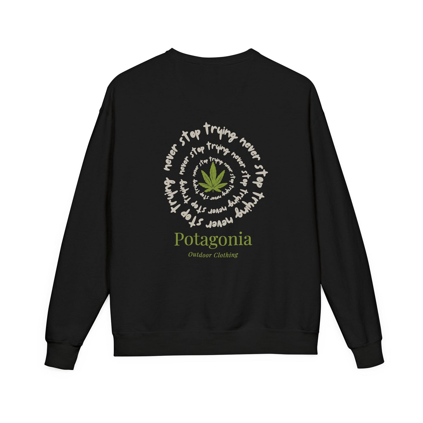 Potagonia Big Ass Campfire Unisex Never Stop Trying  ComfortWash® Garment Dyed Crewneck Sweatshirt