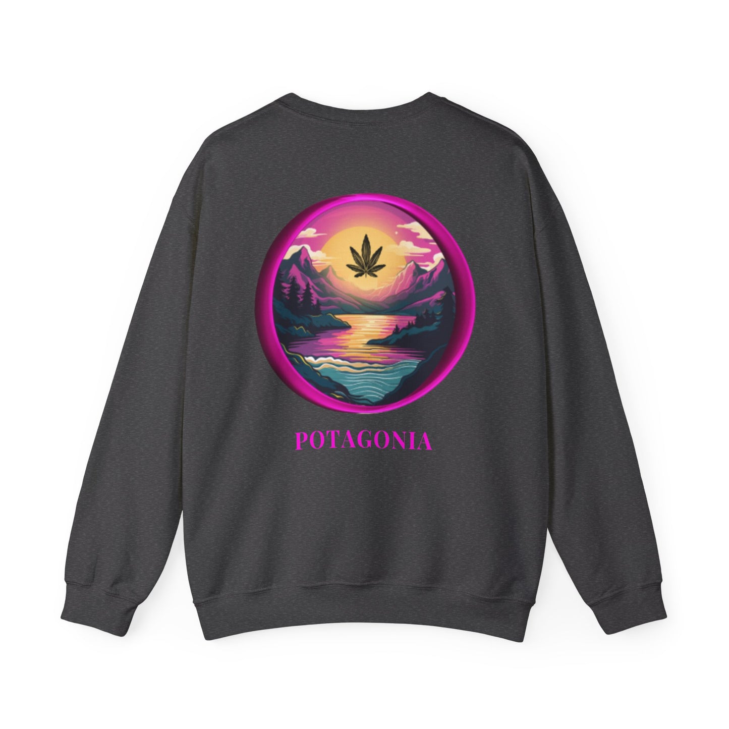 Potagonia Big Ass Campfire Unisex Pink Moon Heavy Blend™ Crewneck Sweatshirt