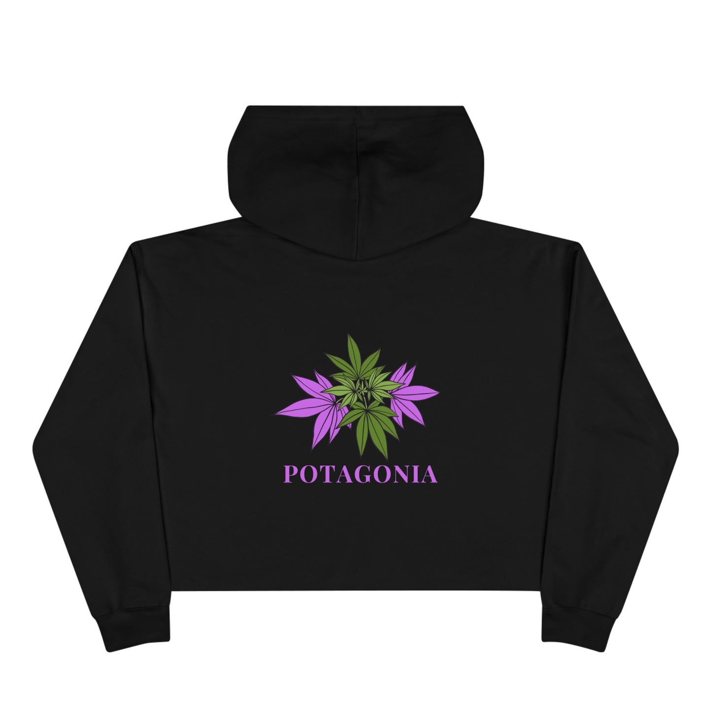 Potagonia Big Ass Campfire Purple Weed Cropped Hoodie