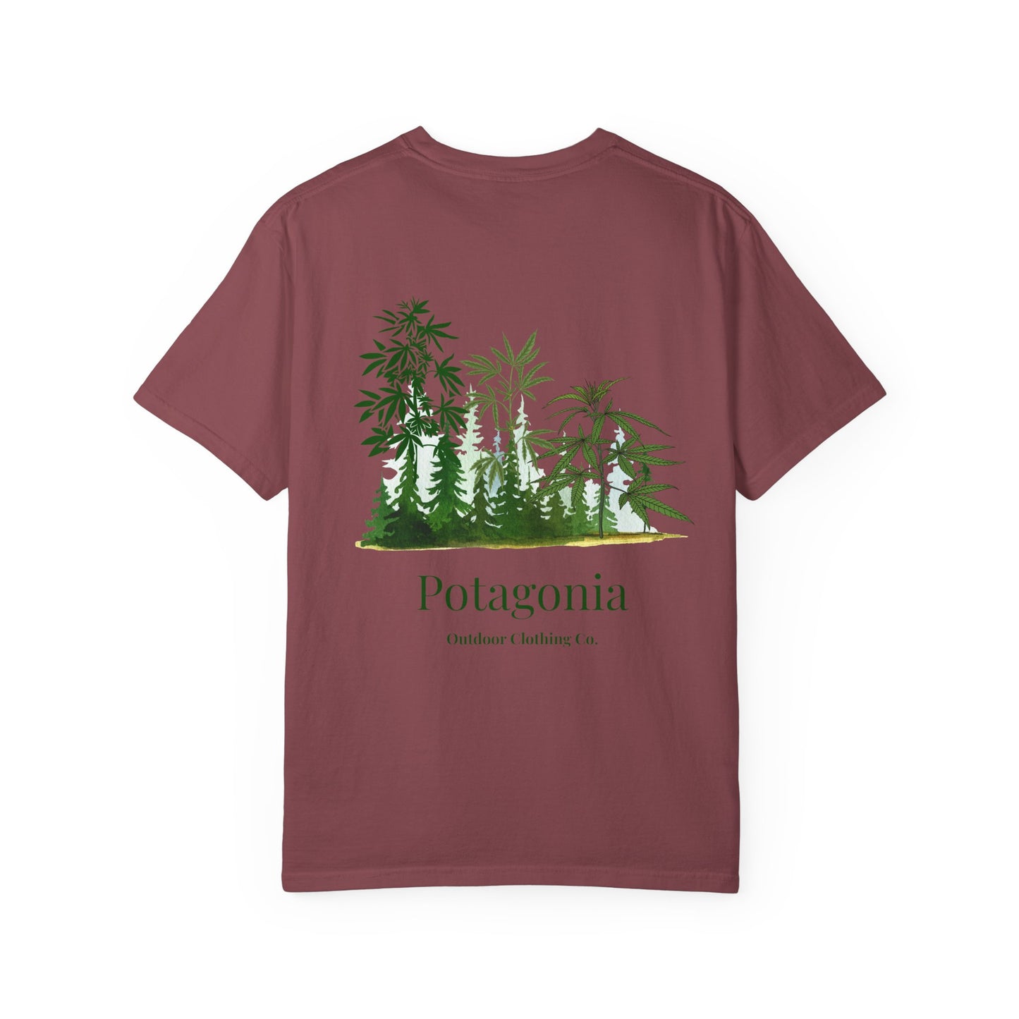 Potagonia Rung-Spun Cotton Unisex Green Grass Garment-Dyed T-shirt