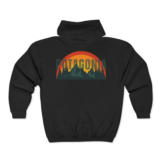 Potagonia Big Ass Campfire Hooded Sweatshirt  Mountain Rise Unisex Heavy Blend™ Full Zip Hooded Sweatshirt