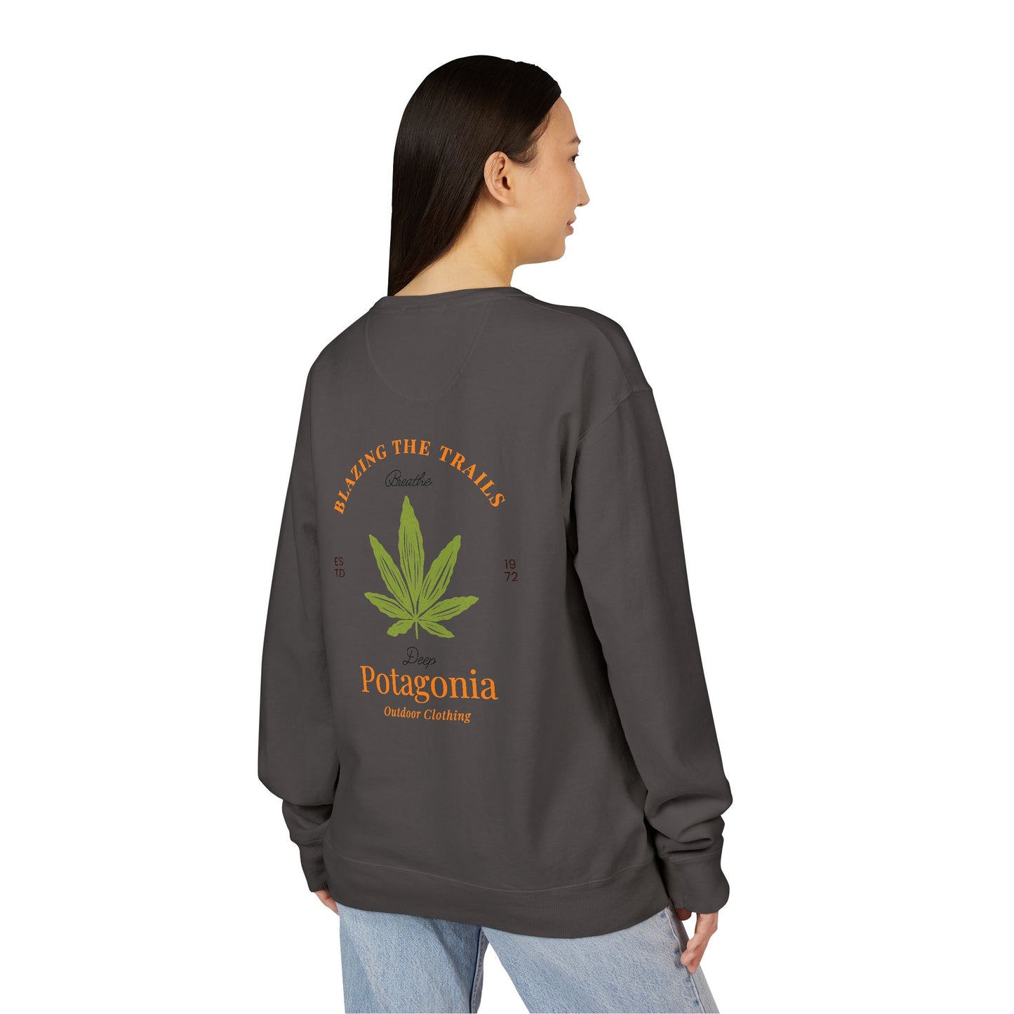 Potagonia Big Ass Sweatshirt Unisex Breath Deep ComfortWash® Garment Dyed Crewneck Sweatshirt