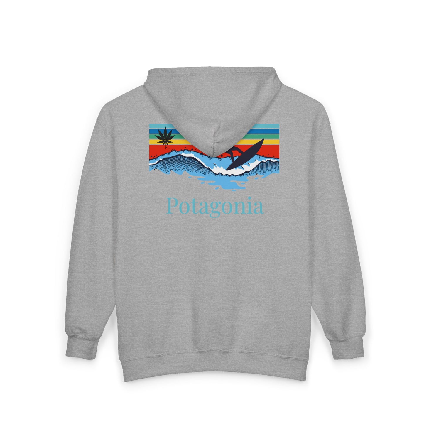 Potagonia Big Ass Campfire Hooded Sweatshirt Surf Unisex Heavy Blend™ Full Zip