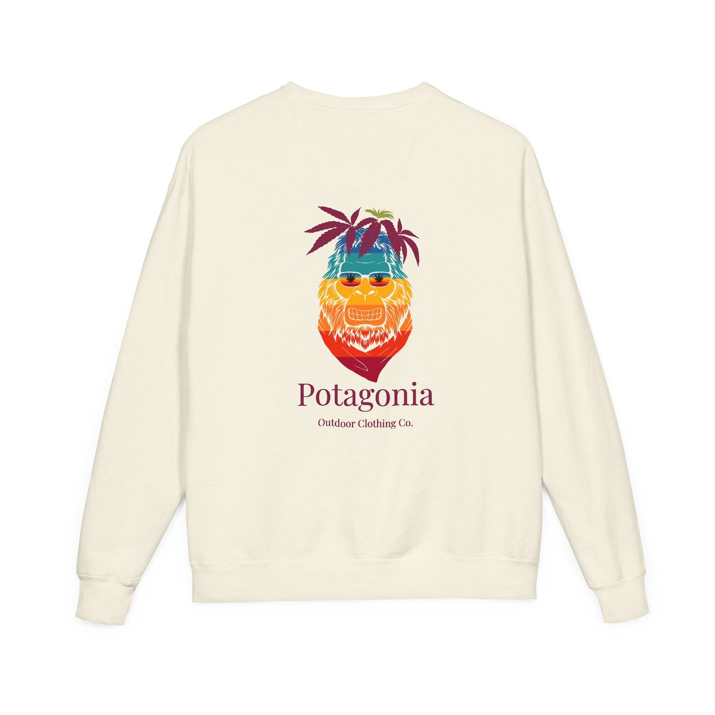 Potagonia Big Ass Camp fire Sunrise Meh-Teh Sweatshirt Unisex ComfortWash® Garment Dyed Crewneck Sweatshirt