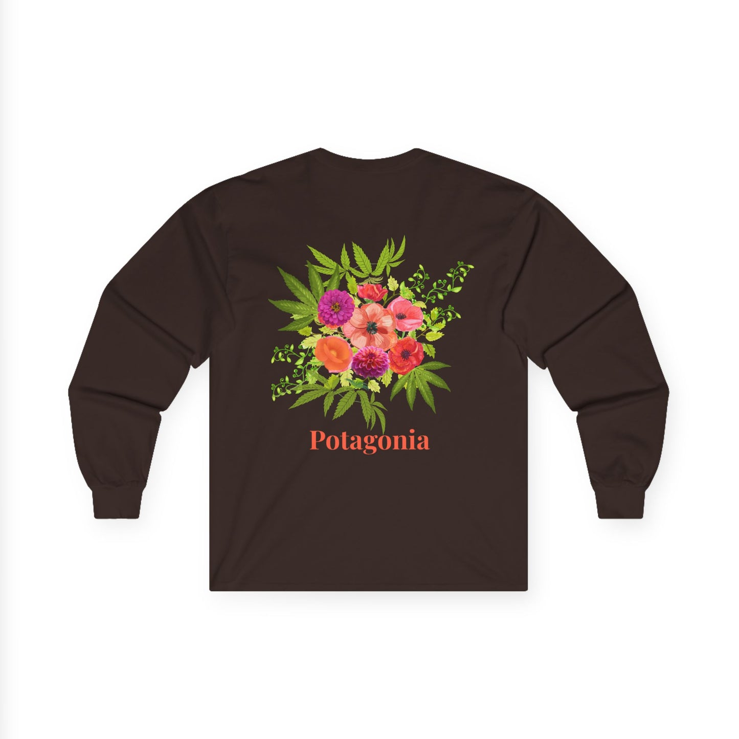 Potagonia Long Sleeve Tee Pink Weed Bouquet Unisex Ultra Cotton Long Sleeve Tee