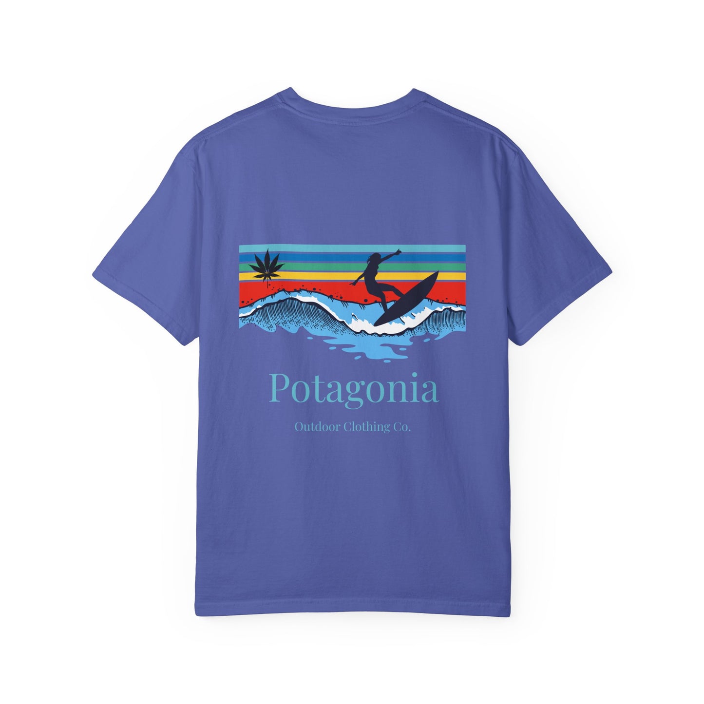 Potagonia Rung-Spun Cotton Surfs Up Unisex Garment-Dyed T-shirt