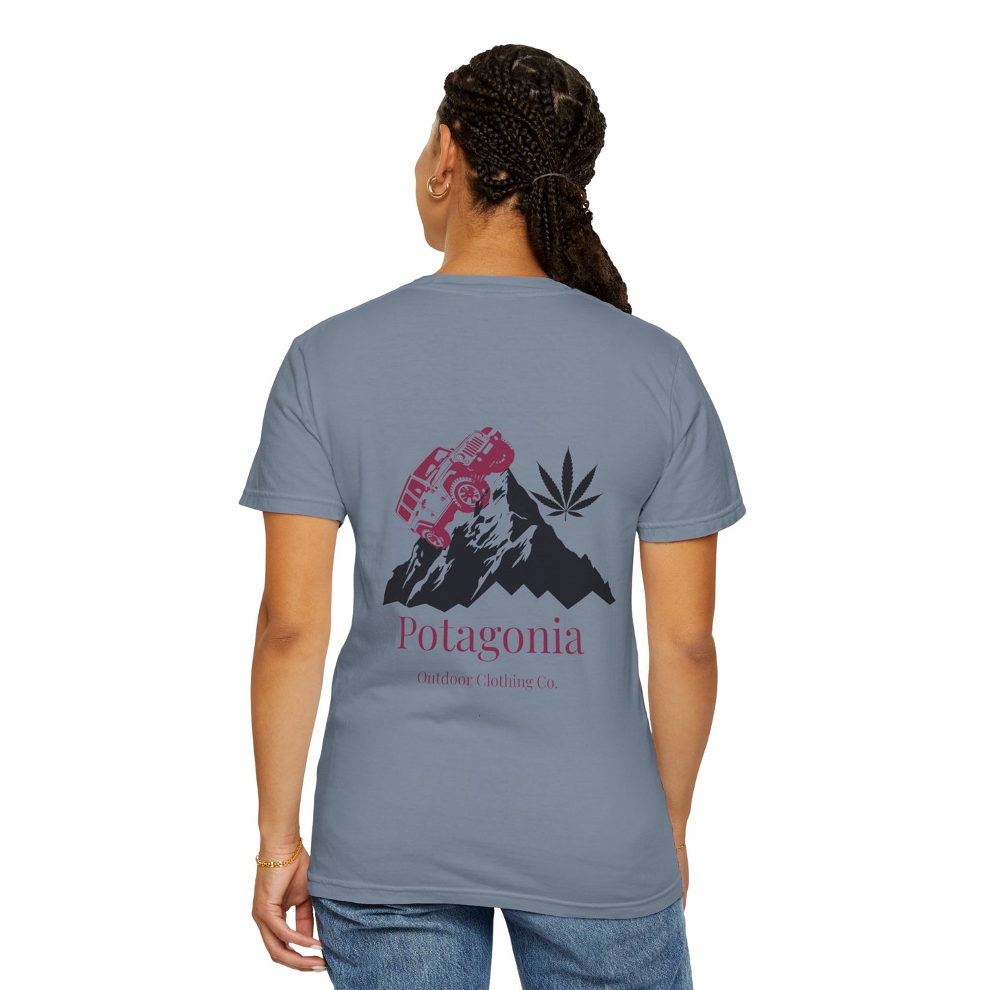 Potagonia Rung-Spun Cotton Jeep Climb Unisex Garment-Dyed T-shirt