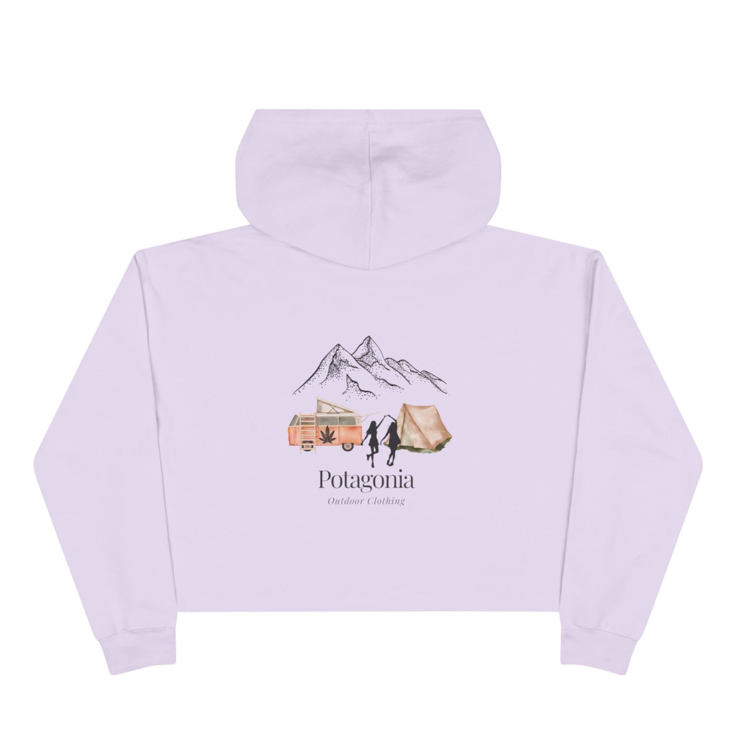 Potagonia Big Ass Campfire Two Girls Cropped Hoodie