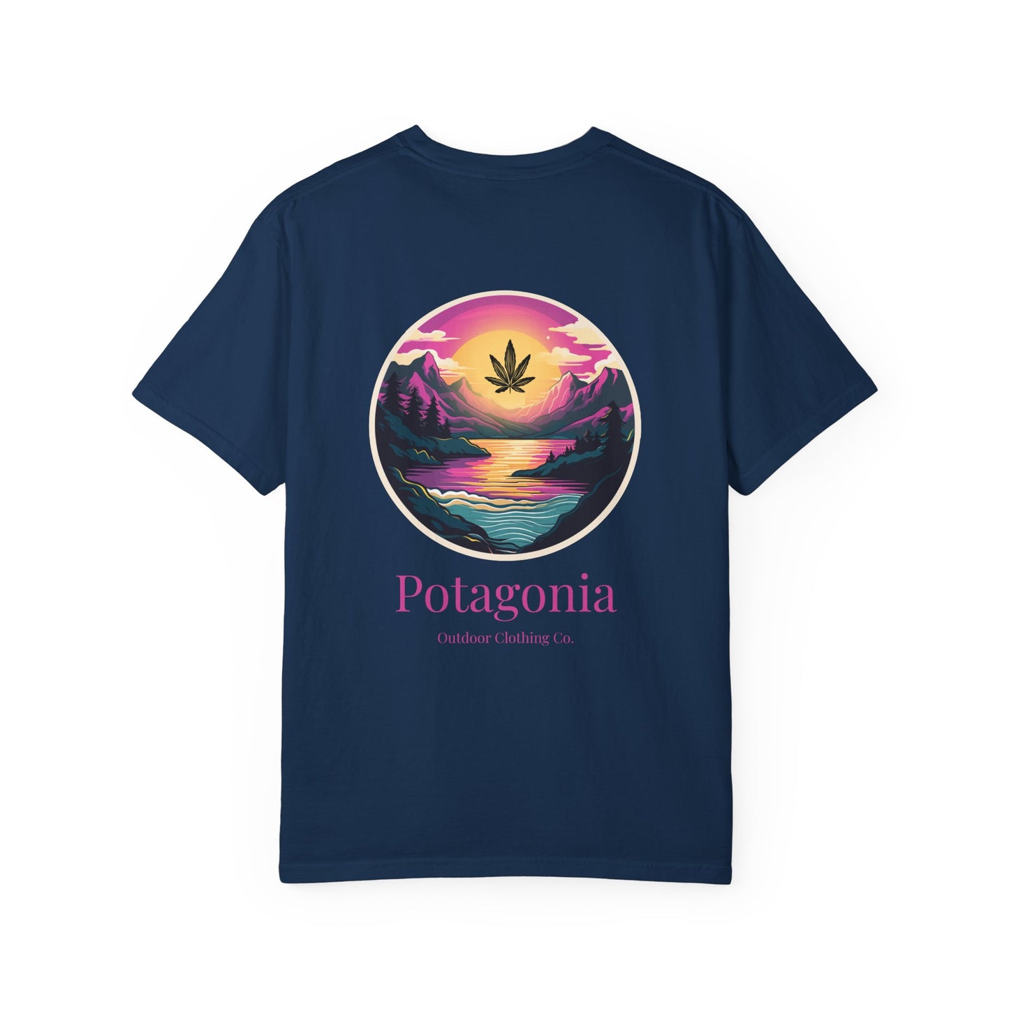 Potagonia Rung-Spun Cotton Unisex Pink Moon  Garment-Dyed T-shirt
