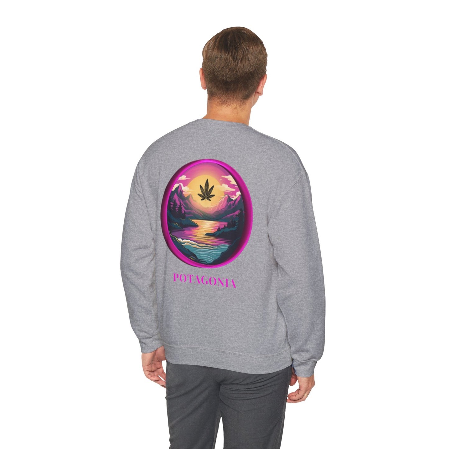 Potagonia Big Ass Campfire Unisex Pink Moon Heavy Blend™ Crewneck Sweatshirt