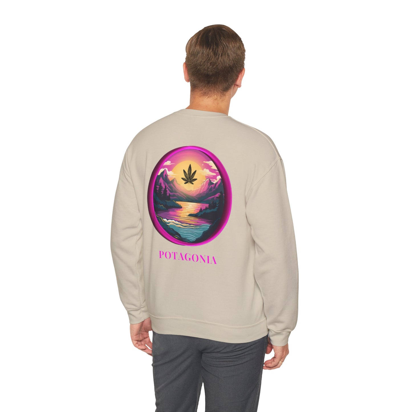 Potagonia Big Ass Campfire Unisex Pink Moon Heavy Blend™ Crewneck Sweatshirt