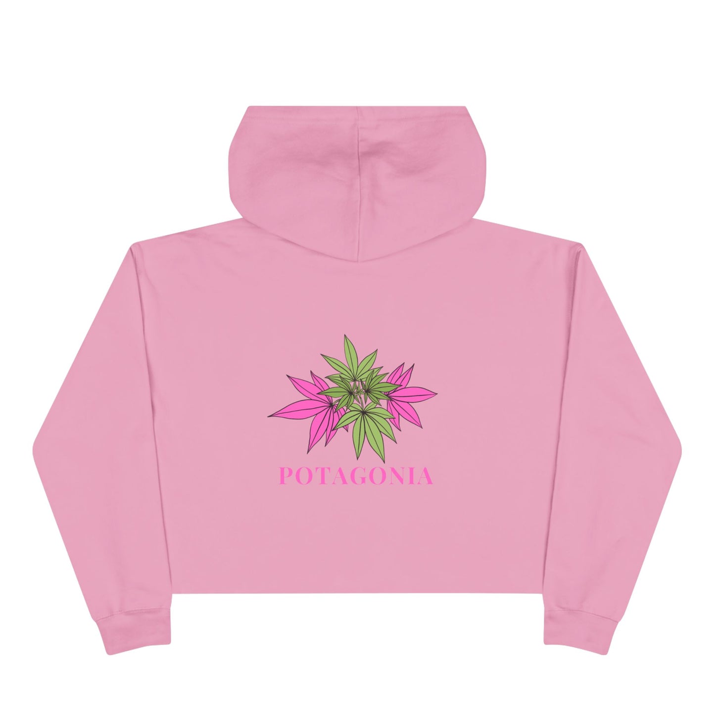 Potagonia Big Ass Campfire Pink Weed Crop Hoodie