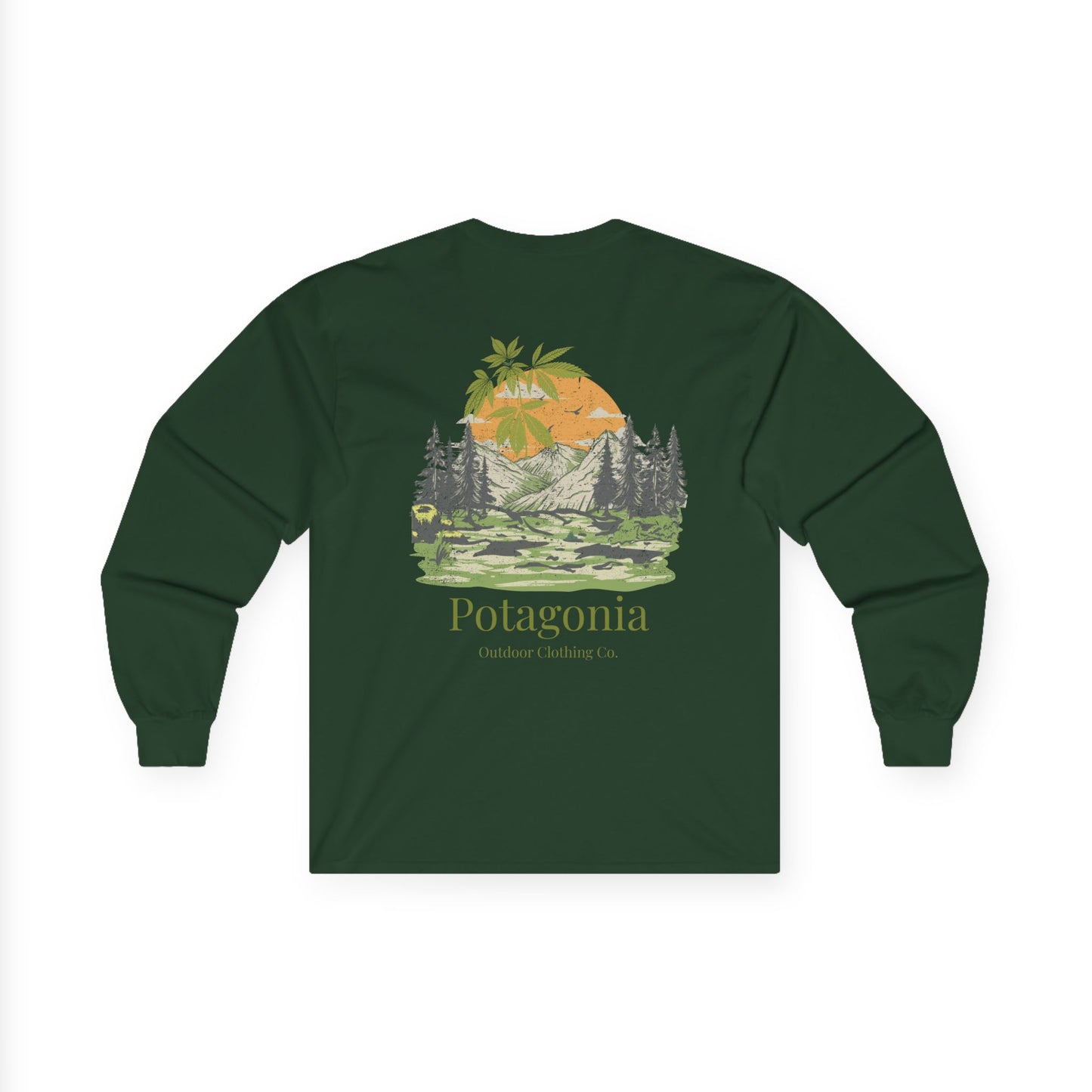 Potagonia Long Sleeve Tee Camo Hikers Unisex Ultra Cotton