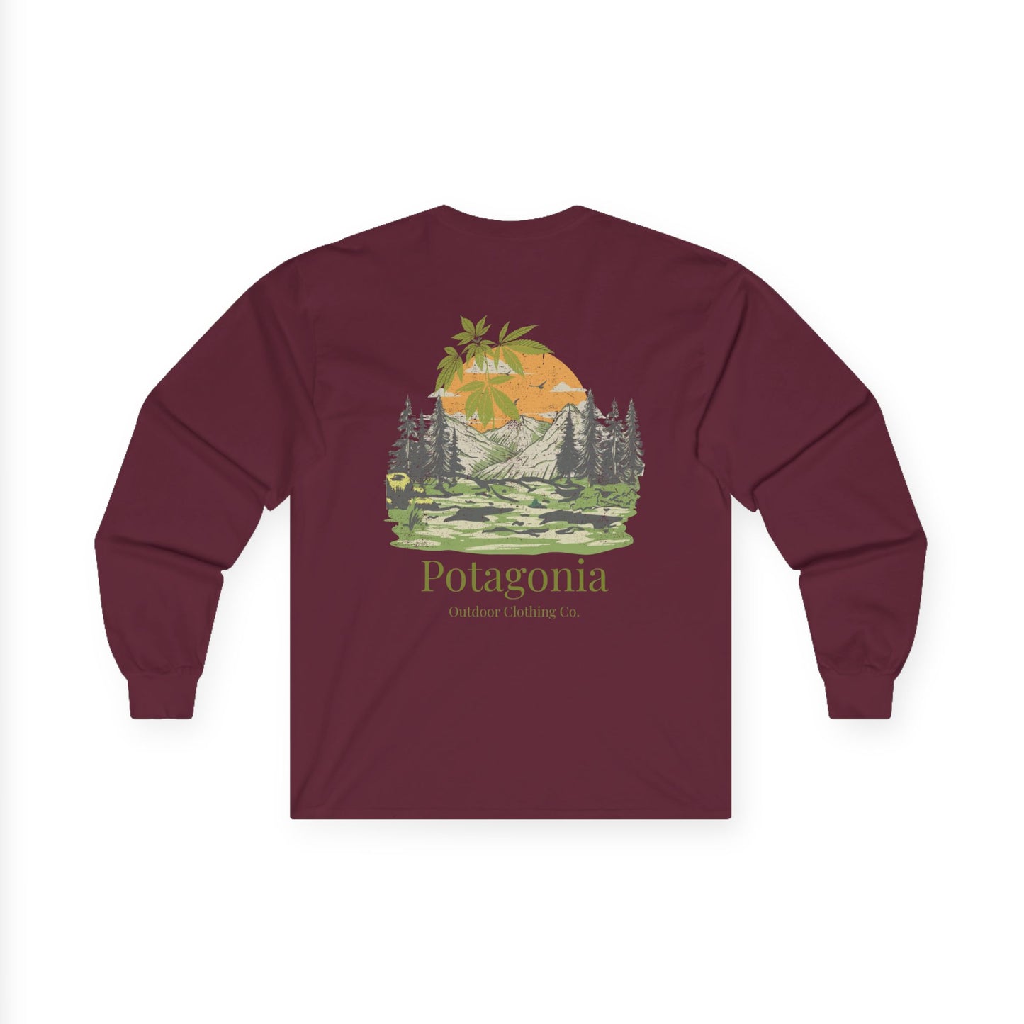 Potagonia Long Sleeve Tee Camo Hikers Unisex Ultra Cotton