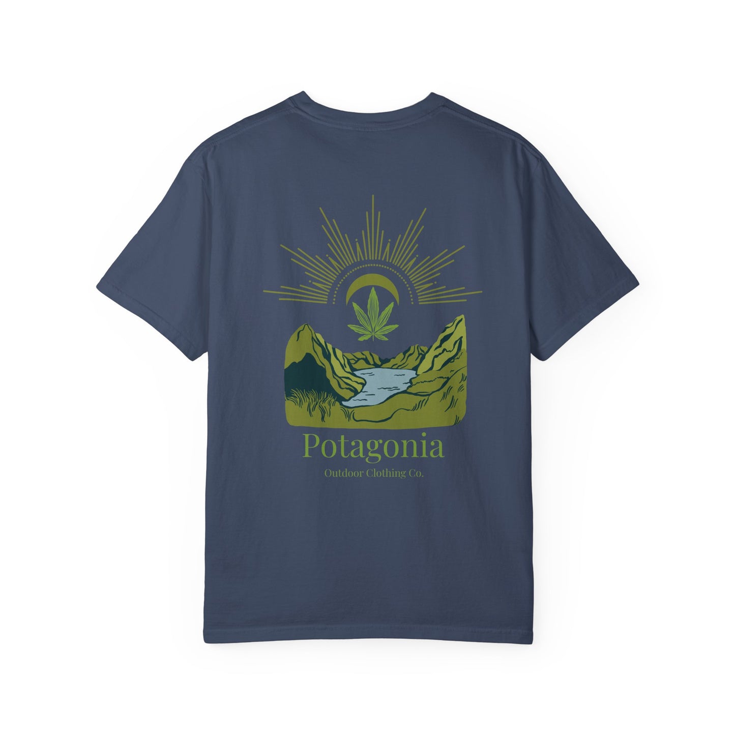 Potagonia Rung-Spun Cotton Green Fields Unisex Garment-Dyed T-shirt