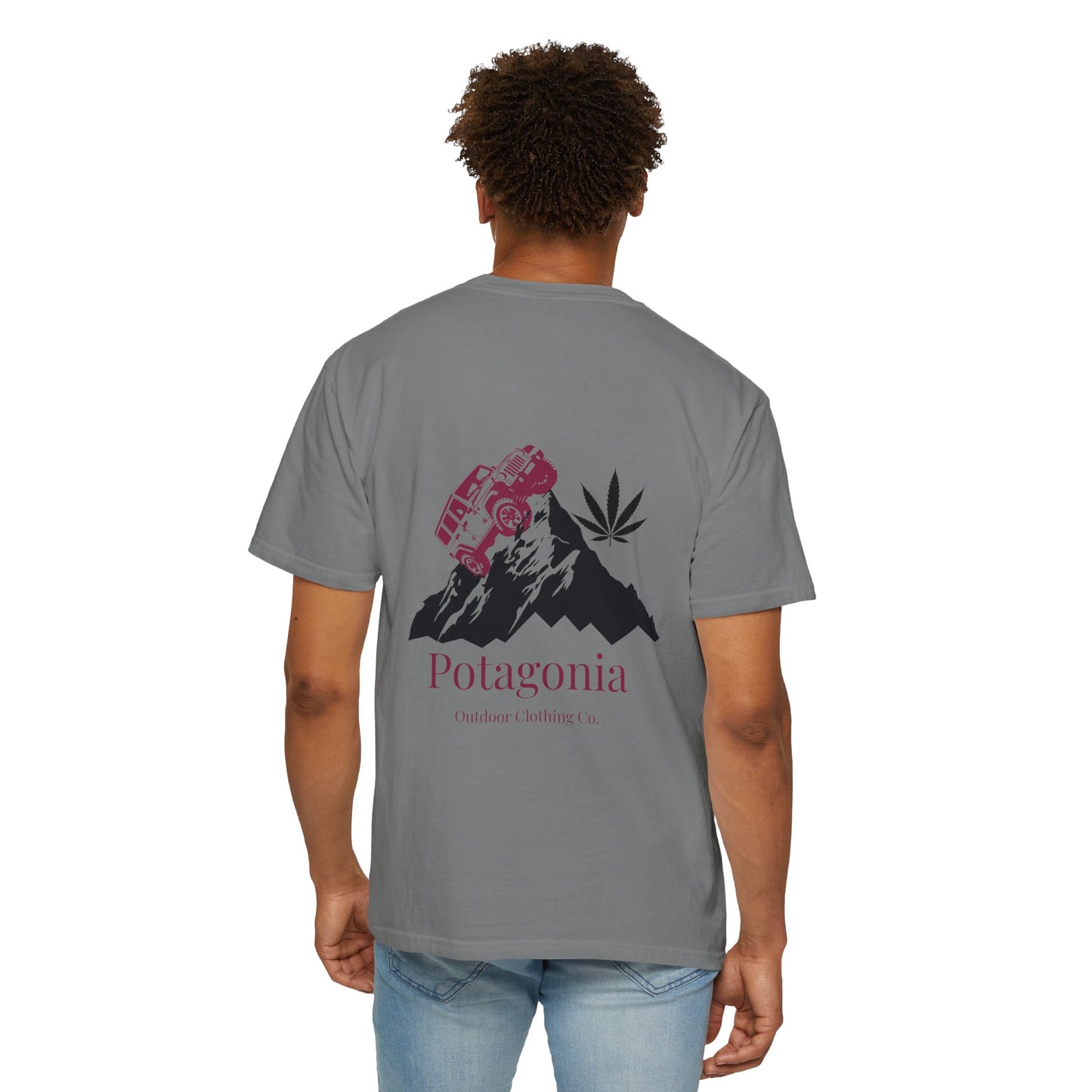 Potagonia Rung-Spun Cotton Jeep Climb Unisex Garment-Dyed T-shirt