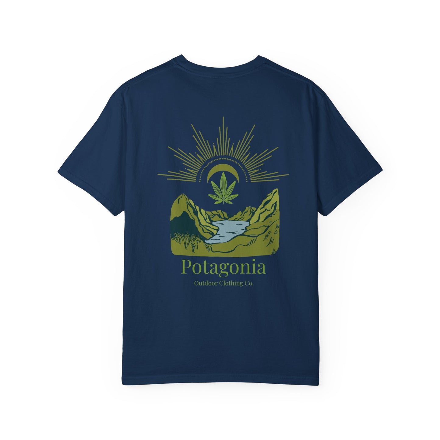 Potagonia Rung-Spun Cotton Green Fields Unisex Garment-Dyed T-shirt