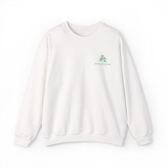 Potagonia Big Ass Campfire Embroidered Tall Logo Unisex Heavy Blend™ Crewneck Sweatshirt
