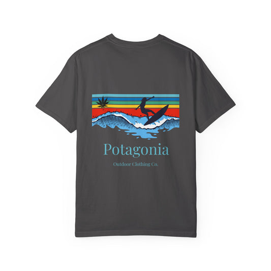 Potagonia Rung-Spun Cotton Surfs Up Unisex Garment-Dyed T-shirt