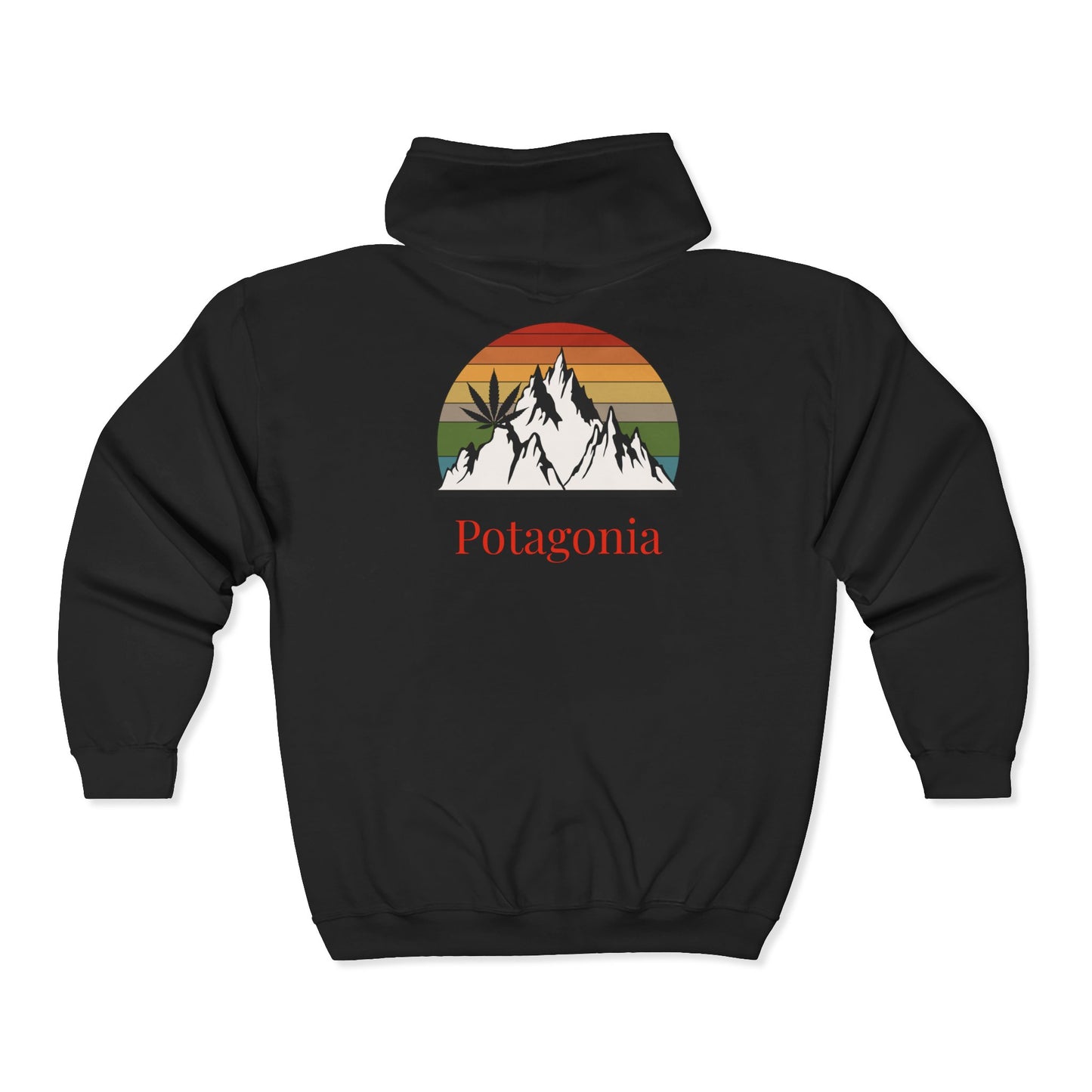 Potagonia Big Ass Campfire Hooded Sweatshirt  Mountain Top Unisex Heavy Blend™ Full Zip