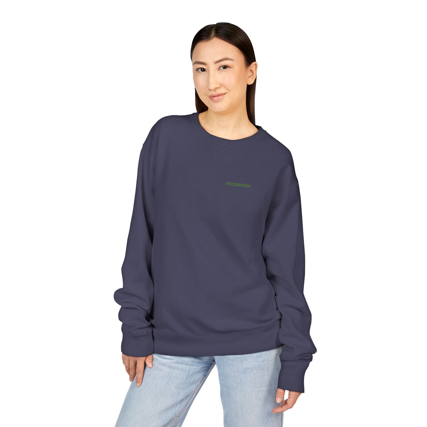 Potagonia Big Ass Campfire Unisex Never Stop Trying  ComfortWash® Garment Dyed Crewneck Sweatshirt