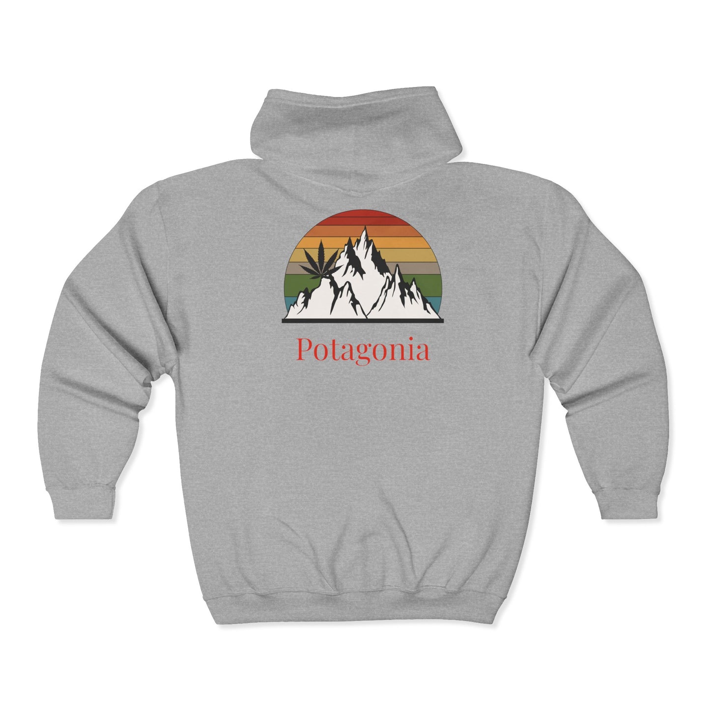 Potagonia Hooded Sweatshirt  Mountain Top Unisex Heavy Blend™ Full Zip Hooded Sweatshirt