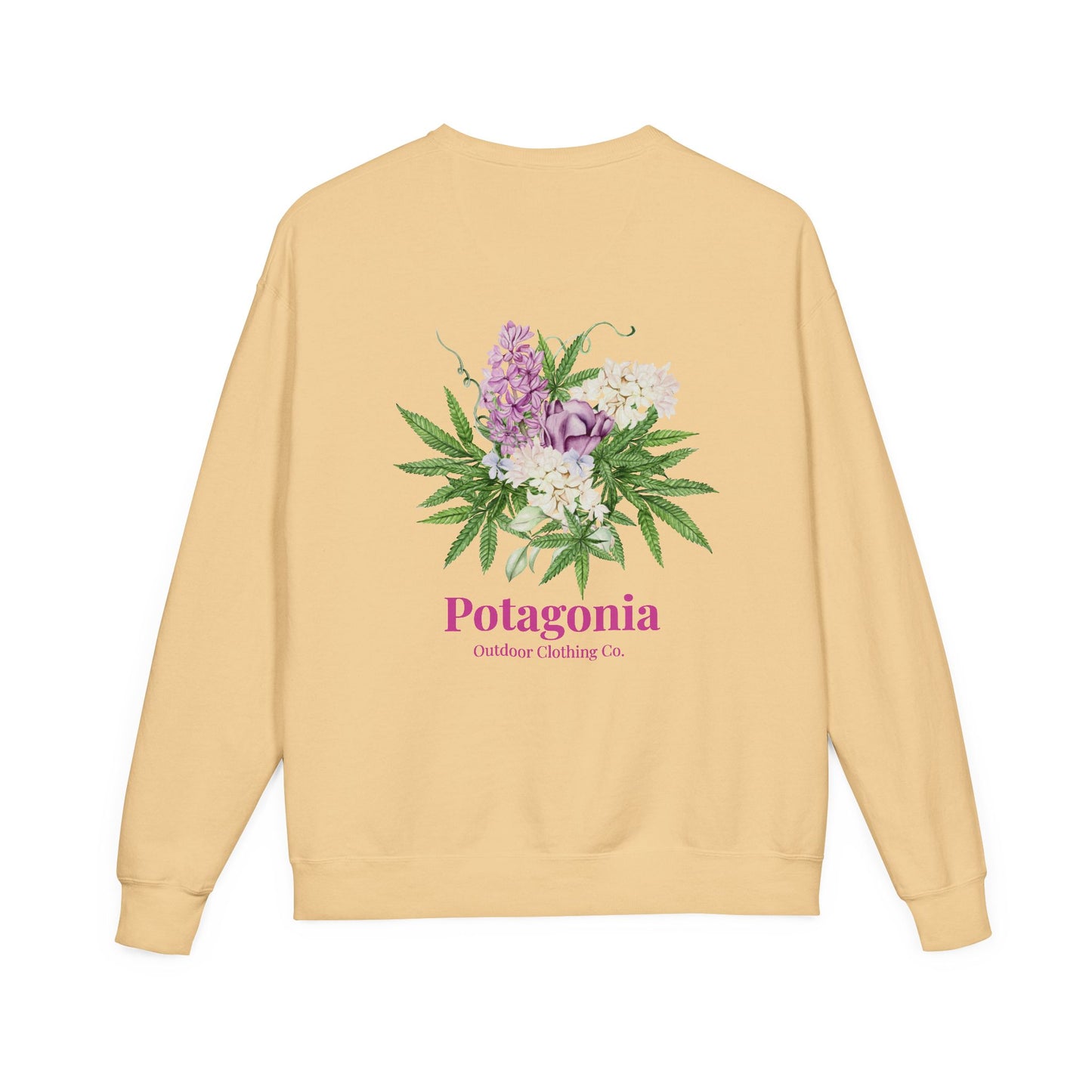 Potagonia Big Ass Sweatshirt Unisex Bouquet of Flowers  ComfortWash® Garment Dyed Crewneck Sweatshirt