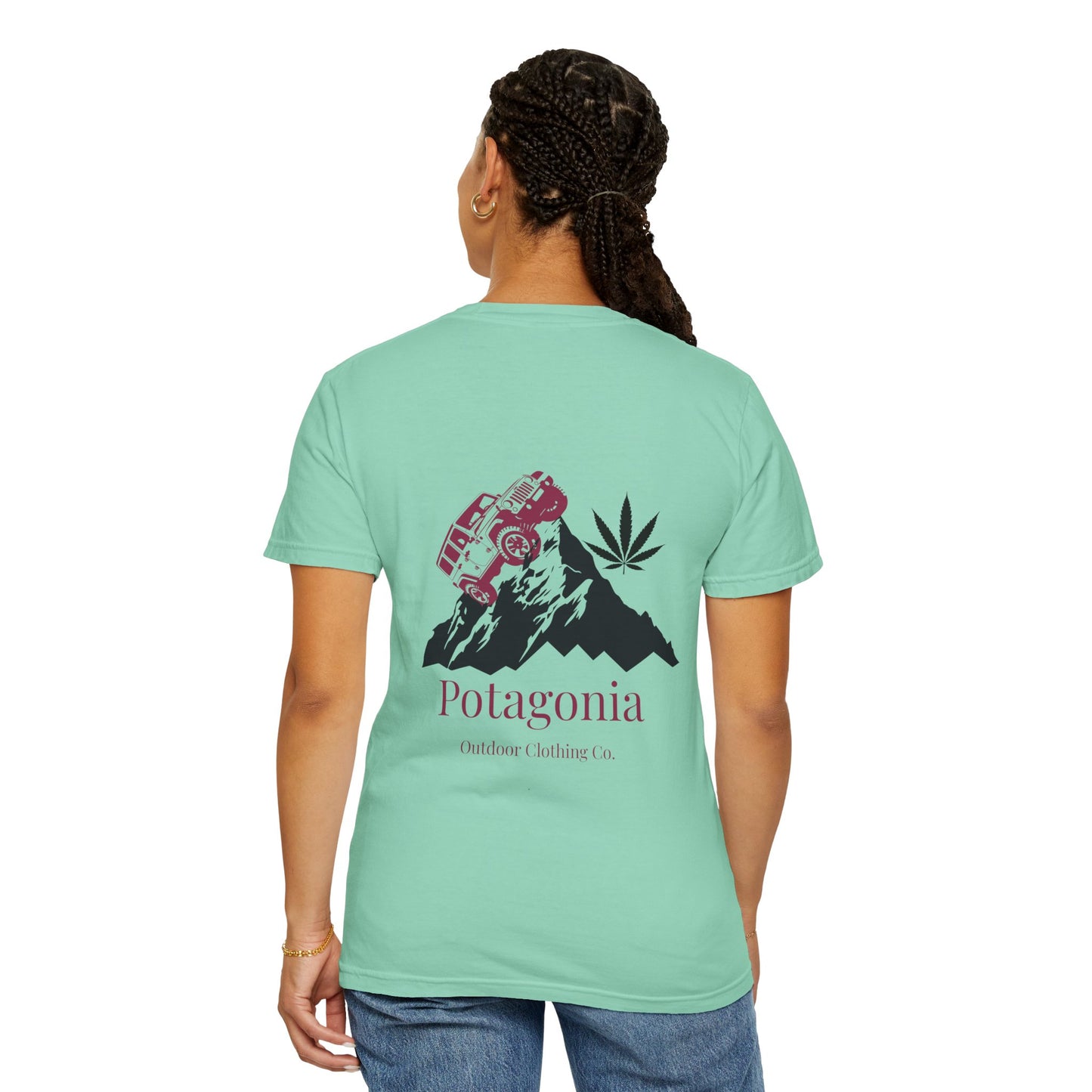 Potagonia Rung-Spun Cotton Jeep Climb Unisex Garment-Dyed T-shirt