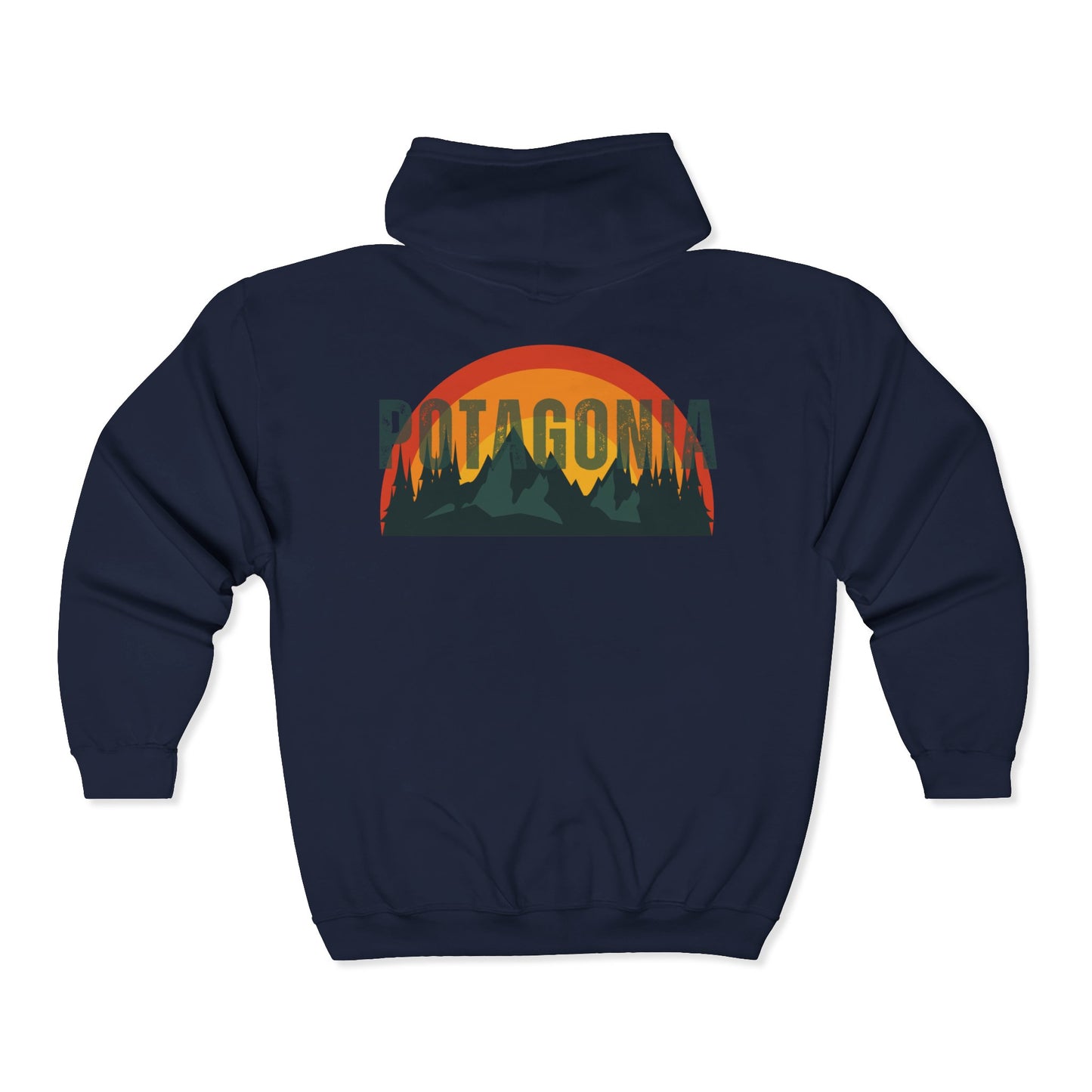 Potagonia Hooded Sweatshirt  Mountain Rise Unisex Heavy Blend™ Full Zip Hooded Sweatshirt