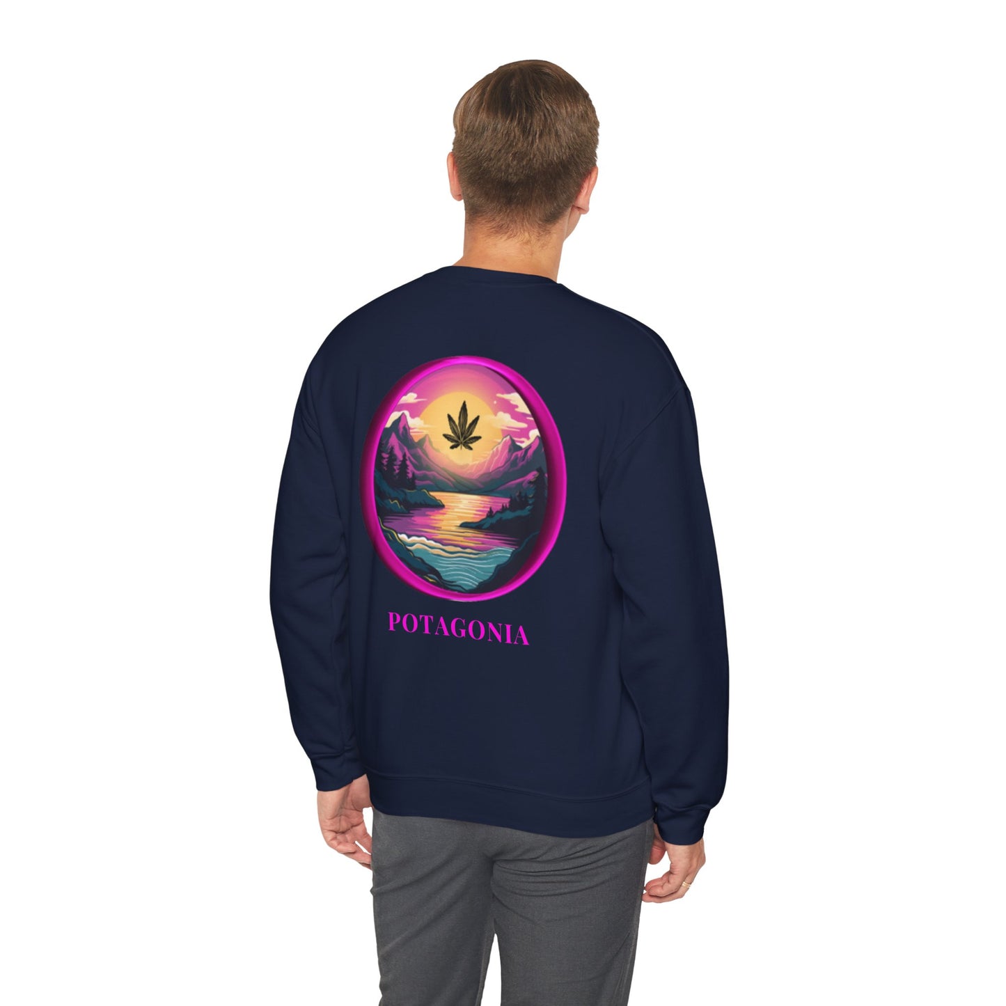 Potagonia Big Ass Campfire Unisex Pink Moon Heavy Blend™ Crewneck Sweatshirt